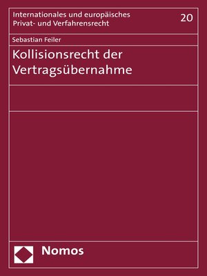 cover image of Kollisionsrecht der Vertragsübernahme